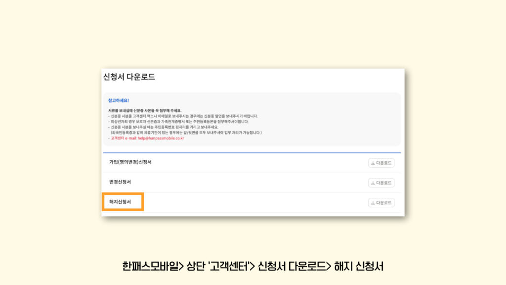 한패스모바일 해지, 한패스모바일 해지방법, 한패스모바일 고객센터, 알뜰폰 해지, 알뜰폰 해지방법